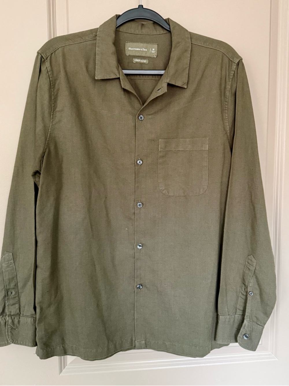 Abercrombie & Fitch Olive Green Button-Up Shirt